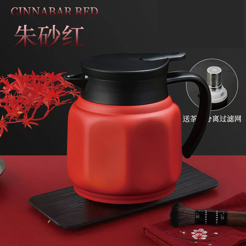艾逸瑶选 不锈钢保温焖壶 水壶 触碰显温 茶水分离 沁春闷茶保温壶800ML CJ-21062高清大图