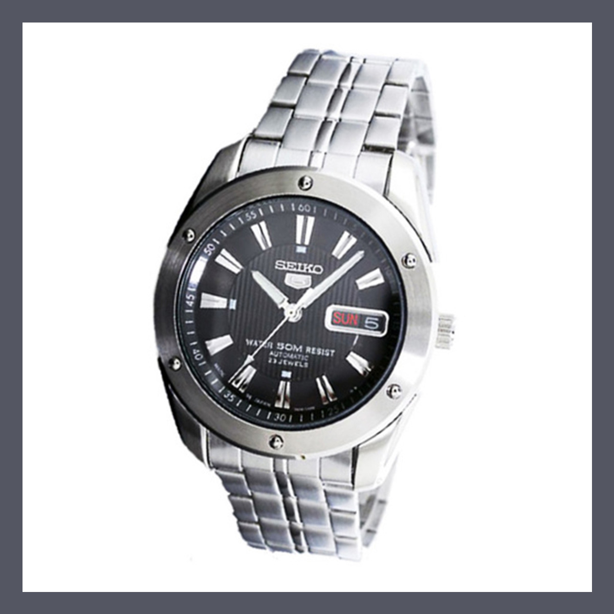 seiko精工5号系列机械男表复古百搭新时尚小表盘机械男表高清大图