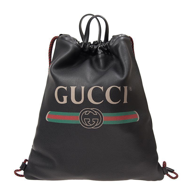 [直营]古驰(GUCCI)大LOGO真皮手提包单肩包 男包