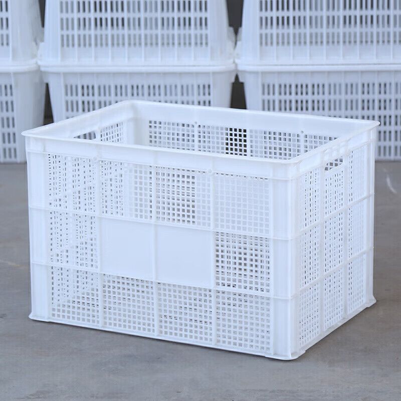 久丰100 670*470*410mm 塑料筐长方形塑料周转筐收纳箱 加厚 手工测量误差1-3cm 白色 单位:个