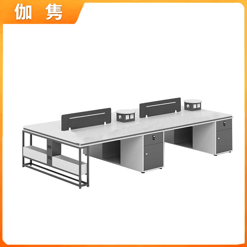 伽隽 办公桌 D-240*120*75cm 张高清大图