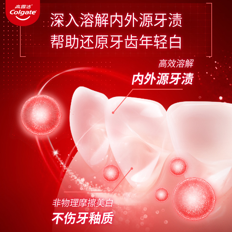 [王鹤棣同款]高露洁进口酵素美白牙膏牙齿亮白牙齿美白精华清新口气101g*2支高清大图
