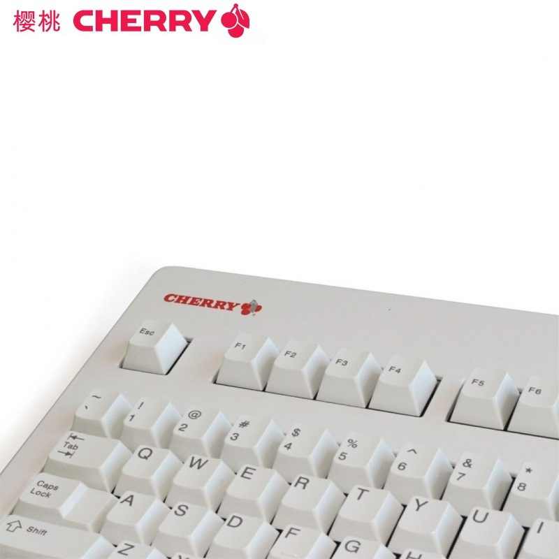 樱桃（Cherry）旗舰店 G80-3494 游戏办公机械键盘 复古打字 静音轴 白色 红轴