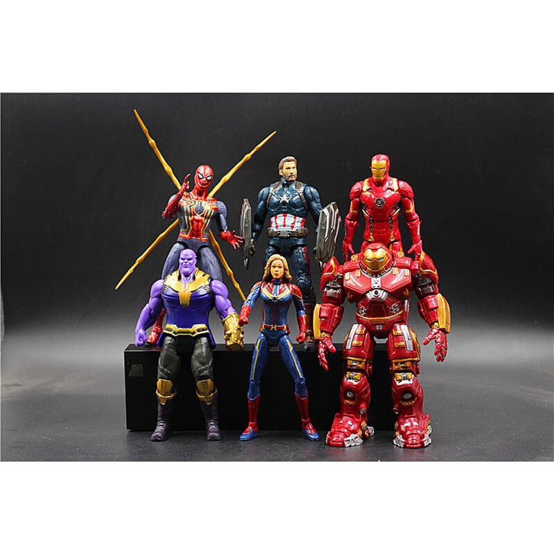 复仇者联盟4代钢铁侠灭霸手办玩具可动模型美国队长人偶公仔 复联4代6