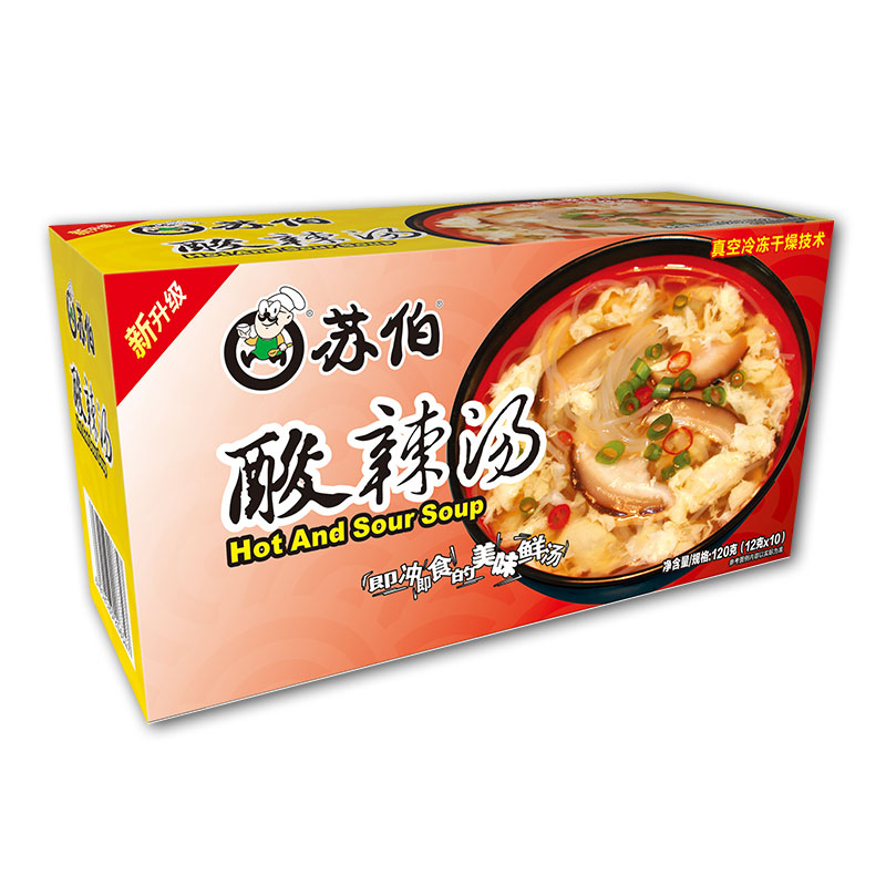 苏伯酸辣汤12g*10人份/盒 冻干即冲即食速食代餐饱腹早餐速溶食品汤高清大图