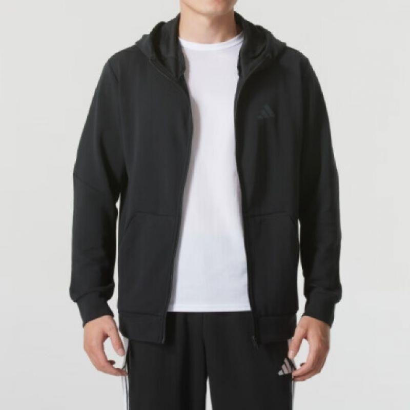 adidas/阿迪达斯秋季男子运动训练休闲透气连帽夹克外套IY1131 C