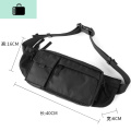 腰包男斜挎包多功能休闲男士胸包潮牌单肩包运动迷你小背差包NEWLAKE_811 黑色大号