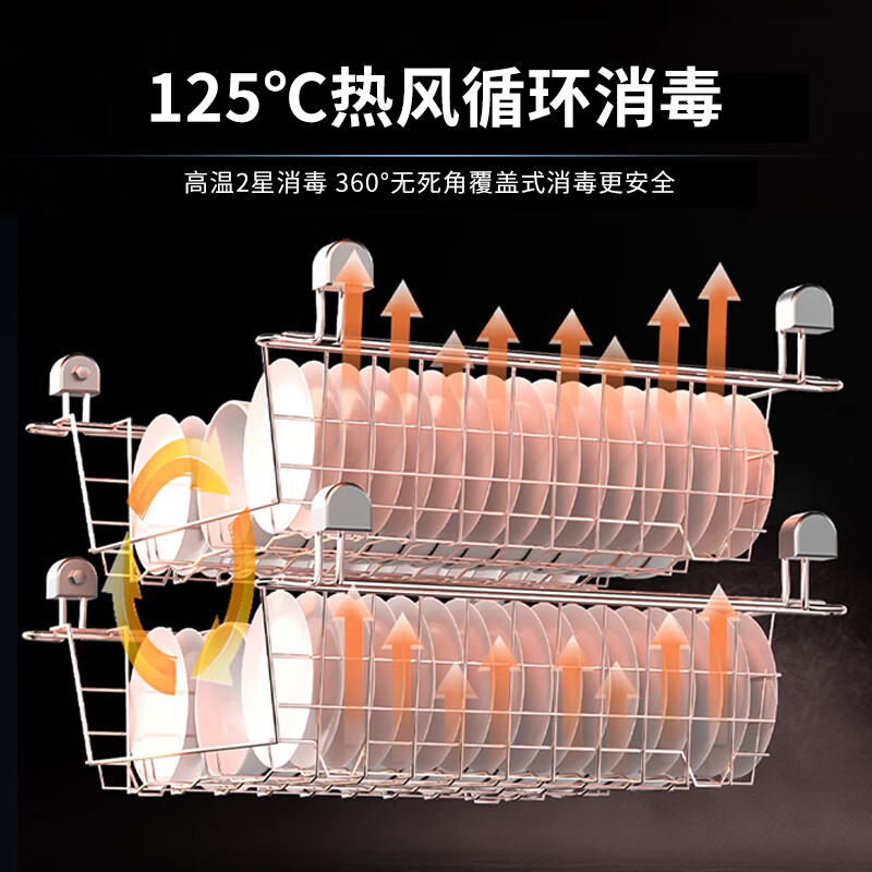 汇泉 商用消毒柜 RTP360HQ-3-GD 360升大容量 高温2星消毒360°无死角覆盖式消毒更安全高清大图