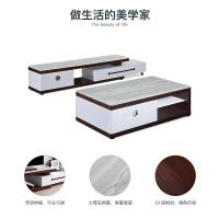 左右沙发简约现代大理石茶几电视柜组合客厅家用小户型可移动收纳储物家具DJW028A+D