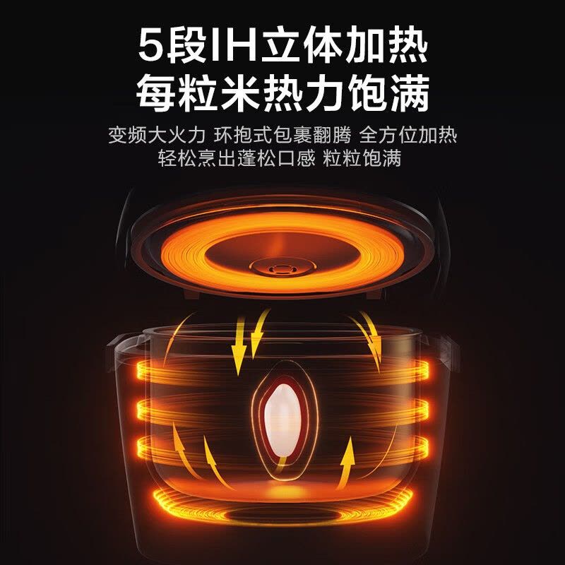 松下(Panasonic)原装进口5段IH加热电饭煲5L大容量 24小时双预约多功能电饭煲 SR-HCC187图片
