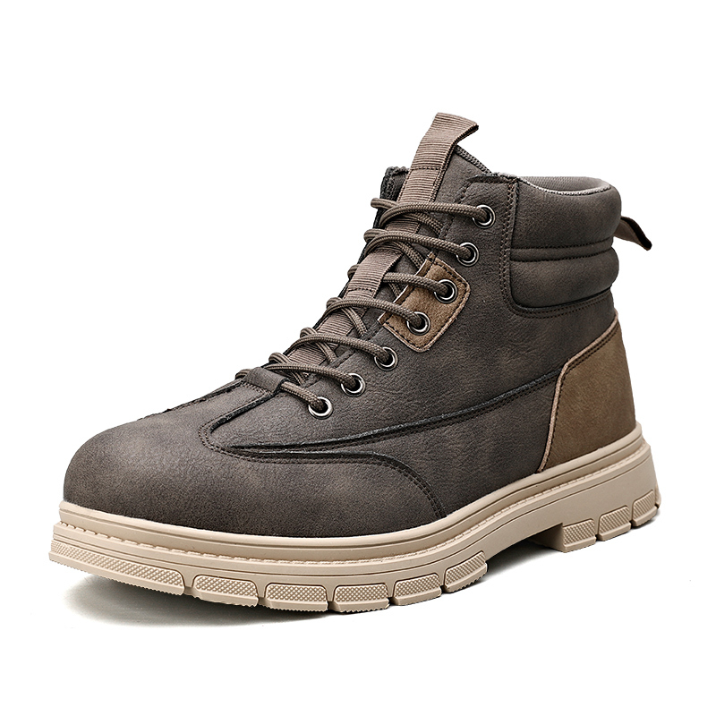高帮马丁靴男士冬季防水皮靴潮流复古英伦工装靴秋季中帮靴子男鞋