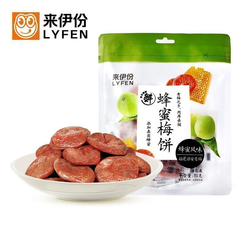 来伊份蜂蜜梅饼80g