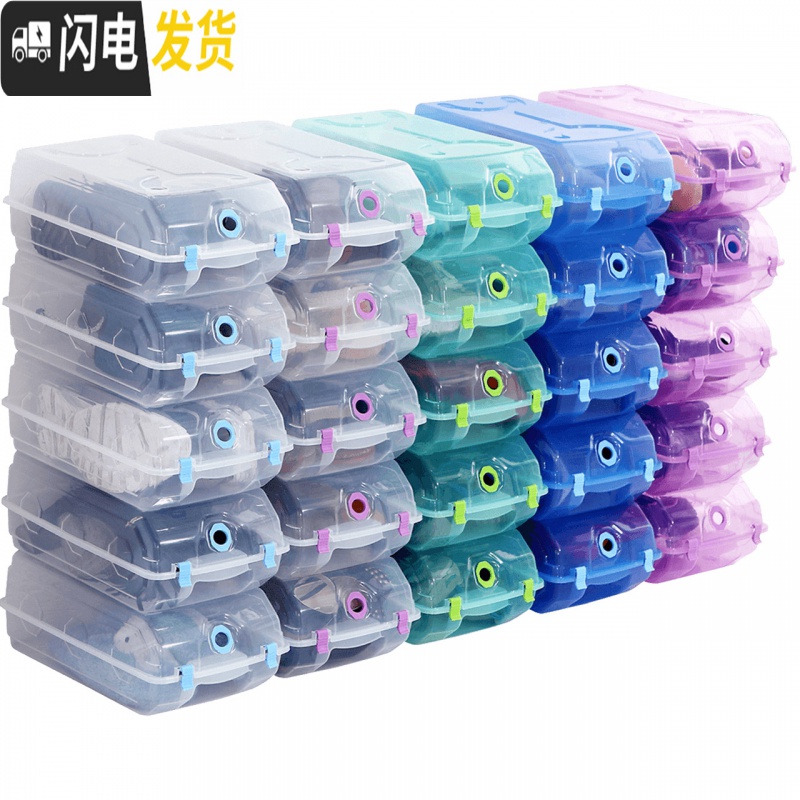 三维工匠加厚大号水晶鞋盒透明鞋盒鞋子整理收纳盒塑料鞋盒子10只装高清大图