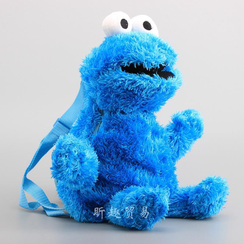 sesamestreet芝麻街elom艾摩毛绒玩具公仔双肩书包背包