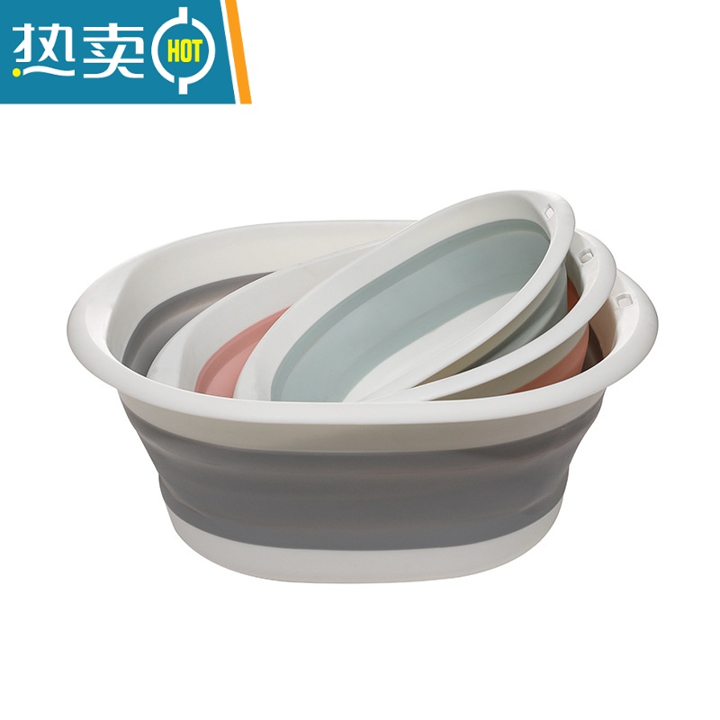 JING PING可折叠洗脸盆大号家用洗菜盆学生宿舍便携旅行婴儿私处小盆子脚盆高清大图