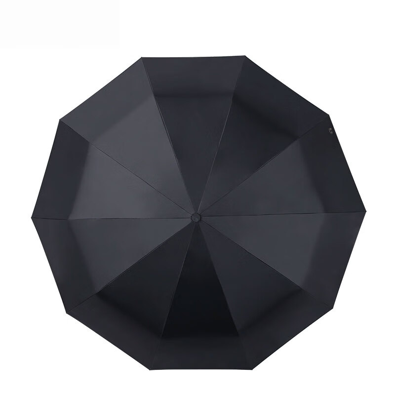 天堂伞十骨纯色商务晴雨伞 男士黑胶自动太阳伞38028E 可印字logo广告伞高清大图