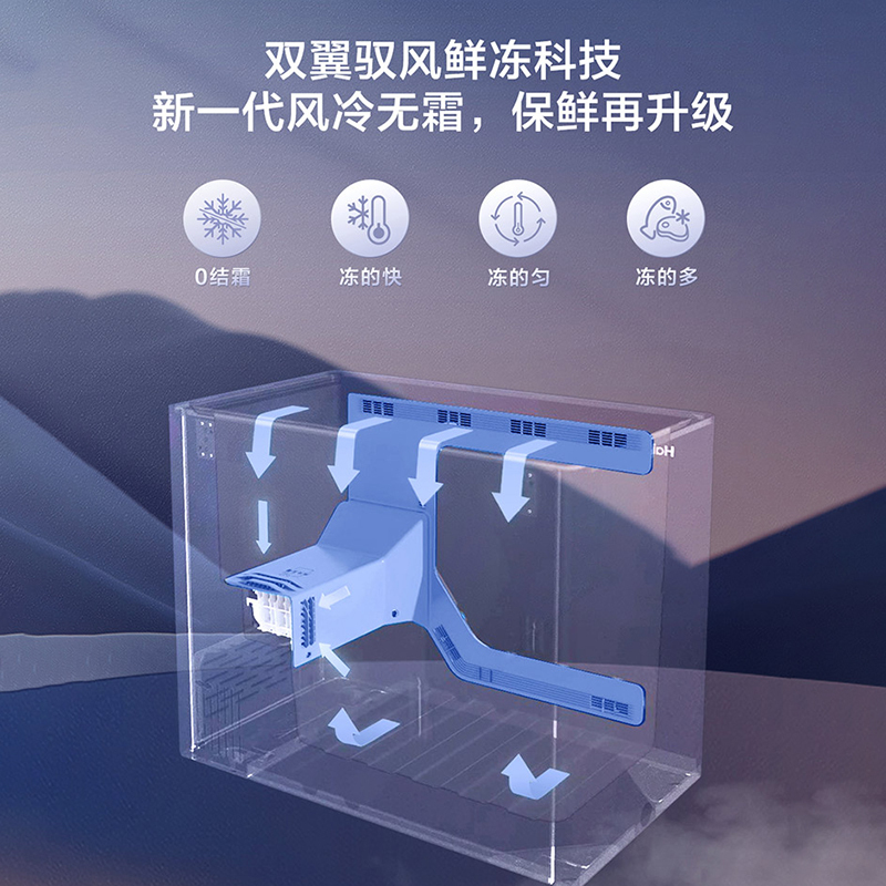海尔(Haier)200升 家用卧式冰柜 冷柜 小冰箱 风冷无霜 一级能效 BC/BD-200WGHESM