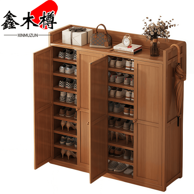 鑫木樽鞋柜1200*320*1370mm个高清大图