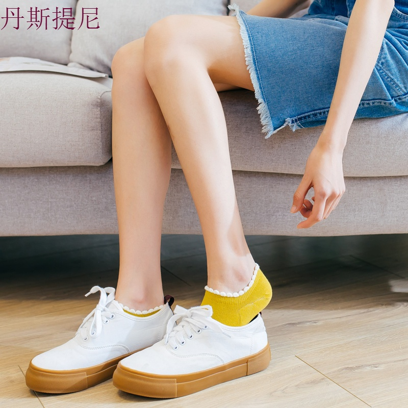 5双 袜子女短袜浅口韩国可爱新款船袜女纯棉浅口隐形夏季薄款韩版