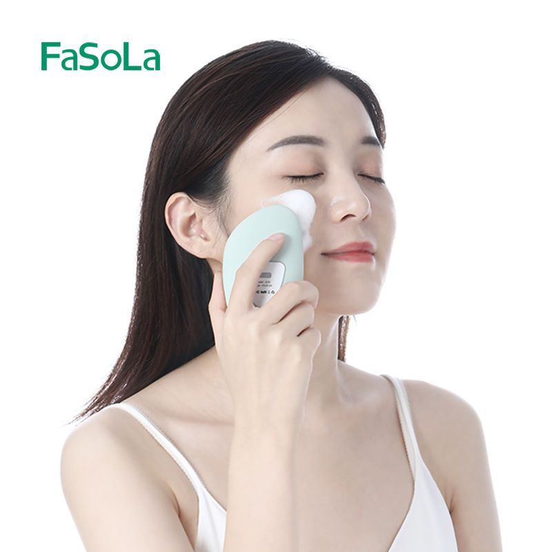 FaSoLa小型电动洁面仪硅胶洗脸刷毛孔清洁器洗脸仪防水USB充电款