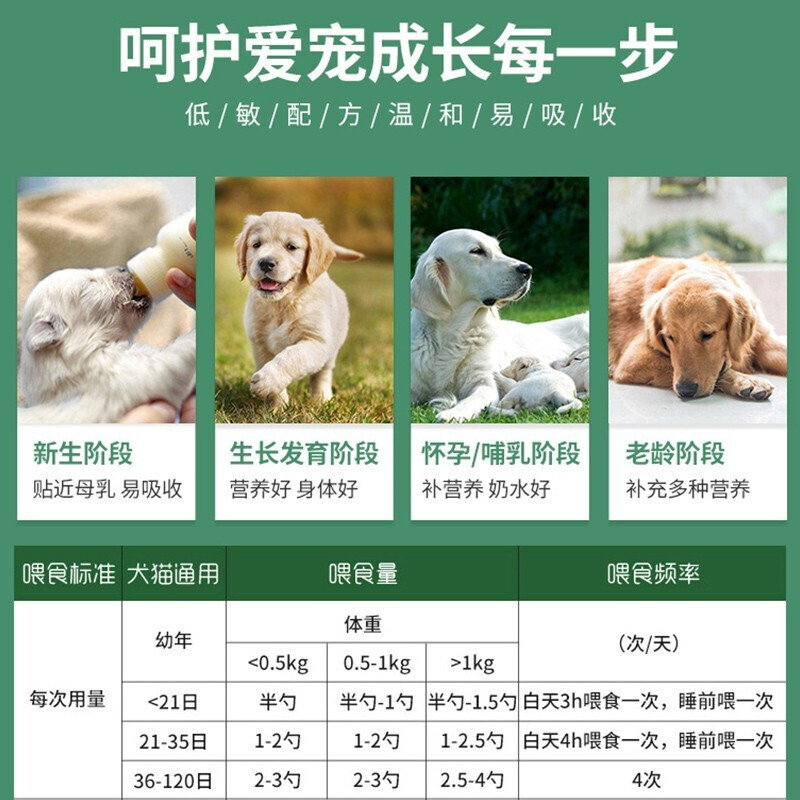 新宠之康 宠物羊奶粉400g 狗狗奶粉 猫咪羊奶粉 幼犬 新生猫咪 奶粉 犬猫通用羊奶粉听装 宠物奶粉