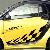 lma 奔驰smart fortwo 汽车贴纸 AMG装饰改装车贴拉花 进口KK材料