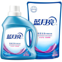 蓝月亮洗衣液去渍除菌薰衣草洁净洗衣液500g*1瓶+500g*1袋