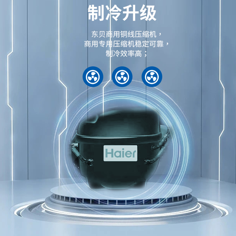[品牌补贴]Haier海尔冷柜 小型家用430升冷冻冷藏转换柜 一机六用深冷锁鲜健康抑菌断电保护卧式小冷柜