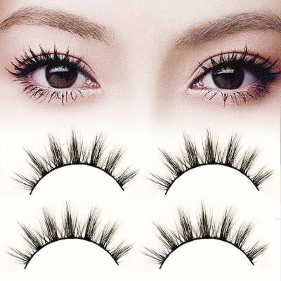 小恶魔3D假睫毛自然纤长浓密眼睫毛女单簇卷翘仿真漫画芭比仙子毛