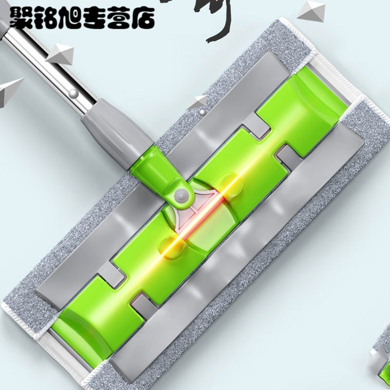 [送清洁刮刀4块布]简约可夹旧毛巾平板拖把免手洗家用托把拖地旋转木地板懒人地拖拖布墩布家居家用清=清洁用品