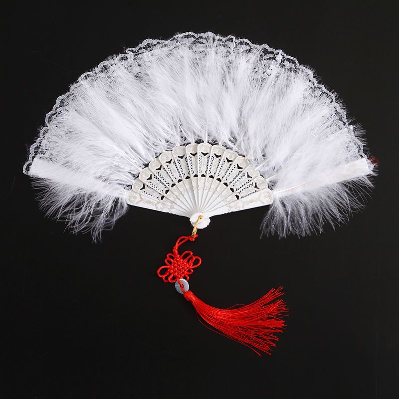 羽毛扇子 成人旗袍走秀表演折扇 全绒加厚广场舞羽毛扇 尺寸50*30