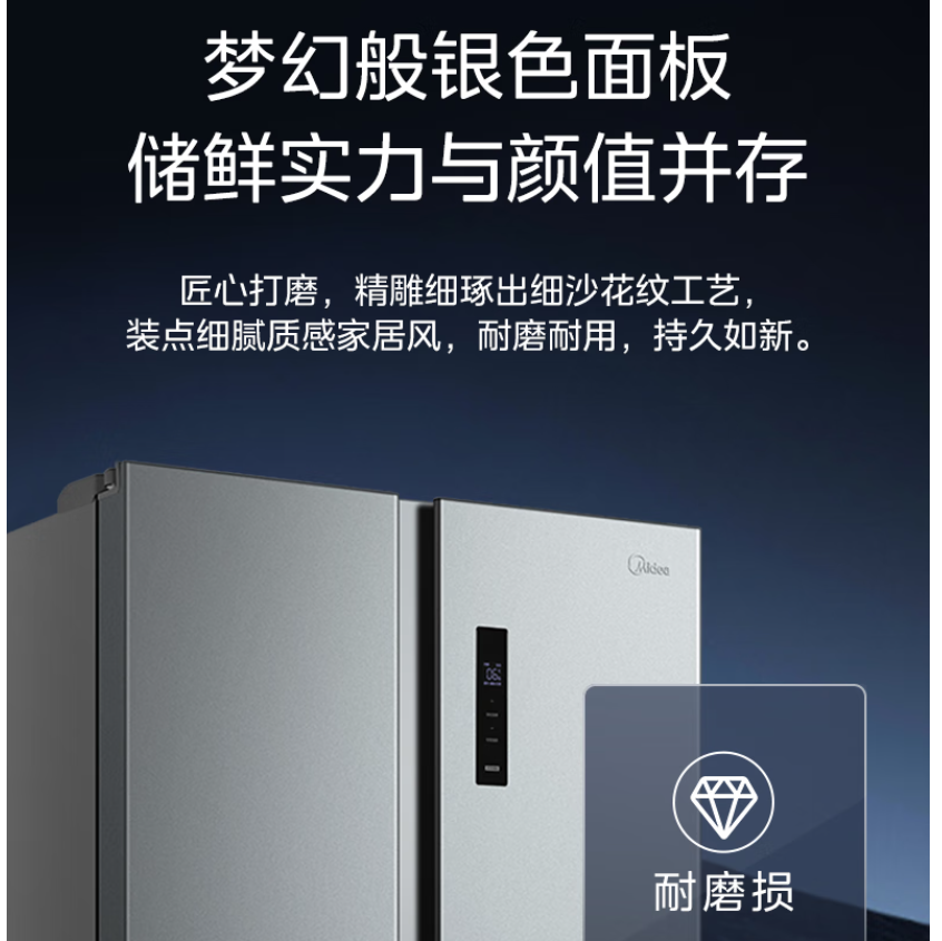 美的冰箱BCD-558WKPM(E)高清大图
