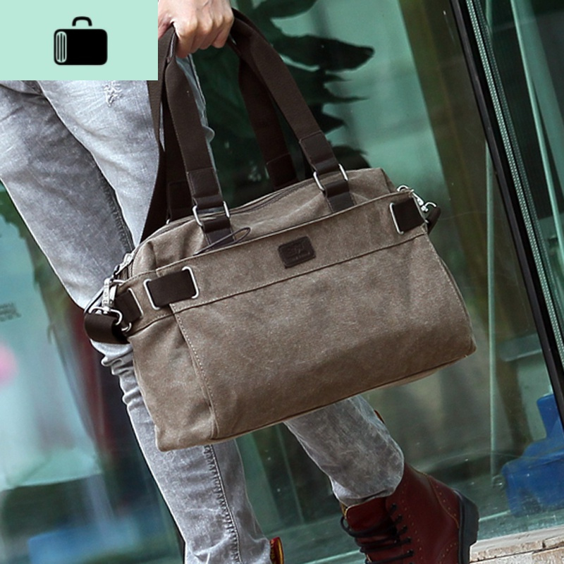 帆布手提包男包旅行包单肩包斜挎包男士挎包超大容量女包NEW LAKE