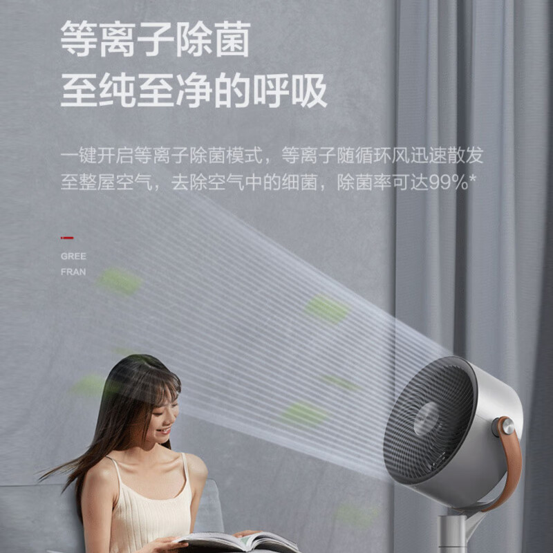 格力(GREE) 空气循环扇家用客厅卧室节能省电直流变频遥控定时落地扇立式涡轮智能循环电风扇FXDZ-2307Bg5高清大图