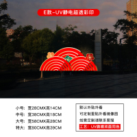 新年元旦橱窗玻璃贴纸 E款静电透明彩印 小号