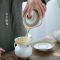 手绘公道杯陶瓷功夫茶具零配分茶器公杯匀杯器景德镇手绘茶海 小号陶泥手绘公道杯（莲蓬）