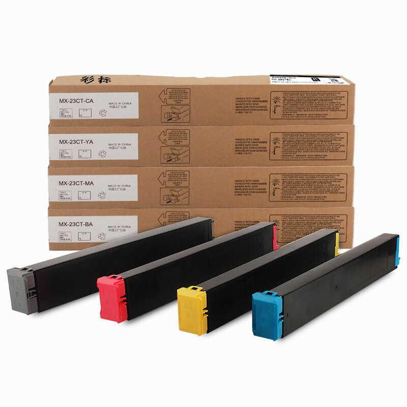 彩标 MX-23CT系列 500000页 适用夏普MX2318/2638/3138/2338机型 碳粉 青红黄黑四色套装高清大图