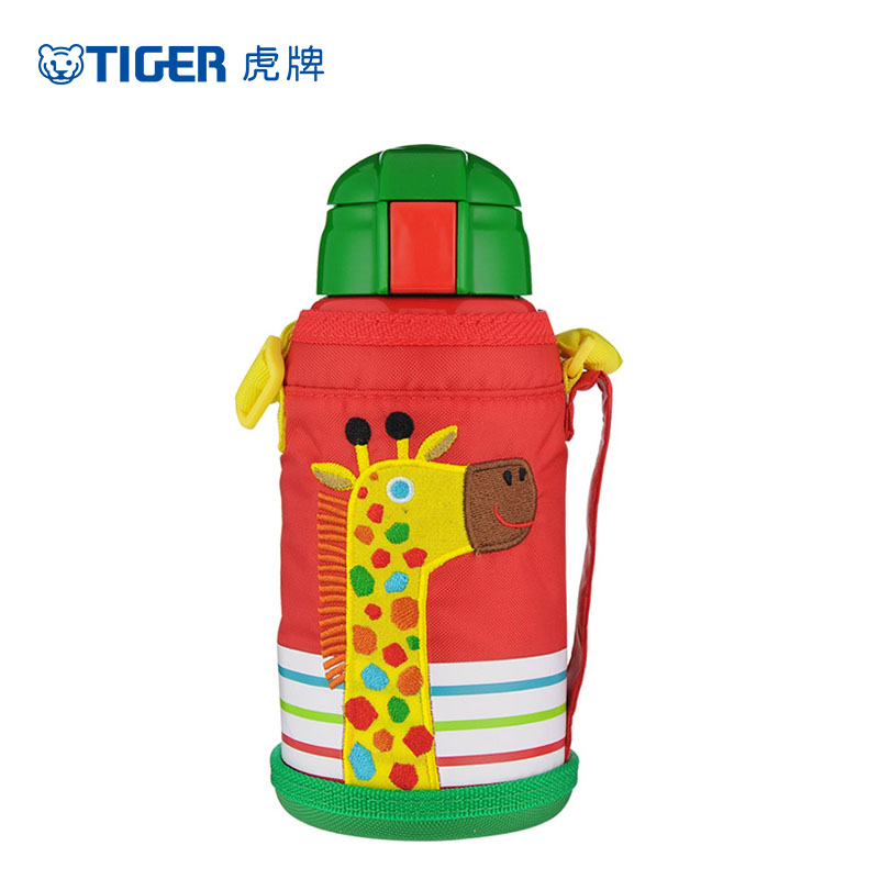 虎牌(Tiger)儿童保温杯卡通吸管杯304不锈钢MML-C06C宝宝喝水杯子防摔幼儿园水壶630ML 长颈鹿CG高清大图