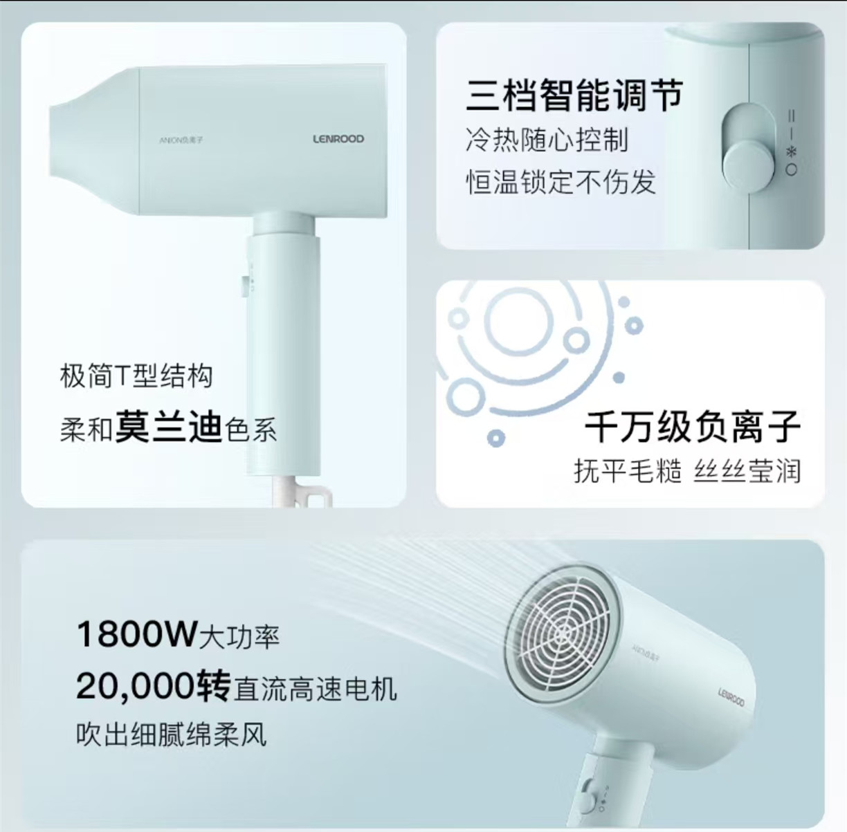 邻鹿(LENROOD)吹风机H1高清大图