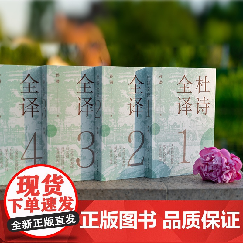 杜诗全译 共4册 孙潜 古代诗词杜甫诗集全集注释解说现代汉语译方便易懂零基础阅读文言文积累古代唐诗书籍 读懂杜甫诗集高清大图
