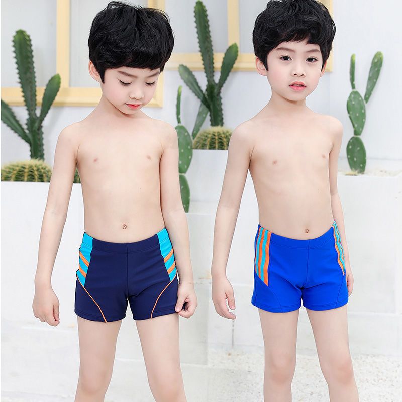 锦纶儿童泳裤男童中大童分体游泳衣宝宝游泳裤小男孩泳装套装y1