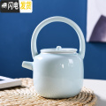 三维工匠复古整套原矿紫砂提梁壶功夫茶具套装家用泡茶壶茶杯冷水壶大容量 《影青》提梁单壶