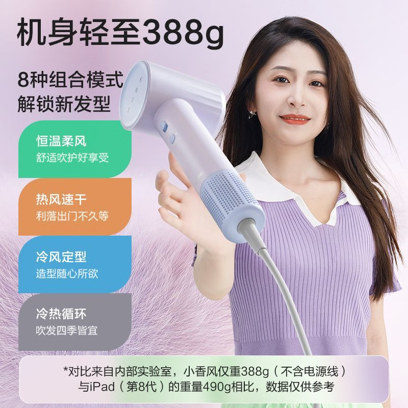 海尔 家用负离子护发电吹风 HF71Air 灵境紫高清大图