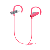 铁三角(audio-technica)ATH-SPORT50BT (粉红色)运动入耳防水蓝牙带麦耳挂式耳机