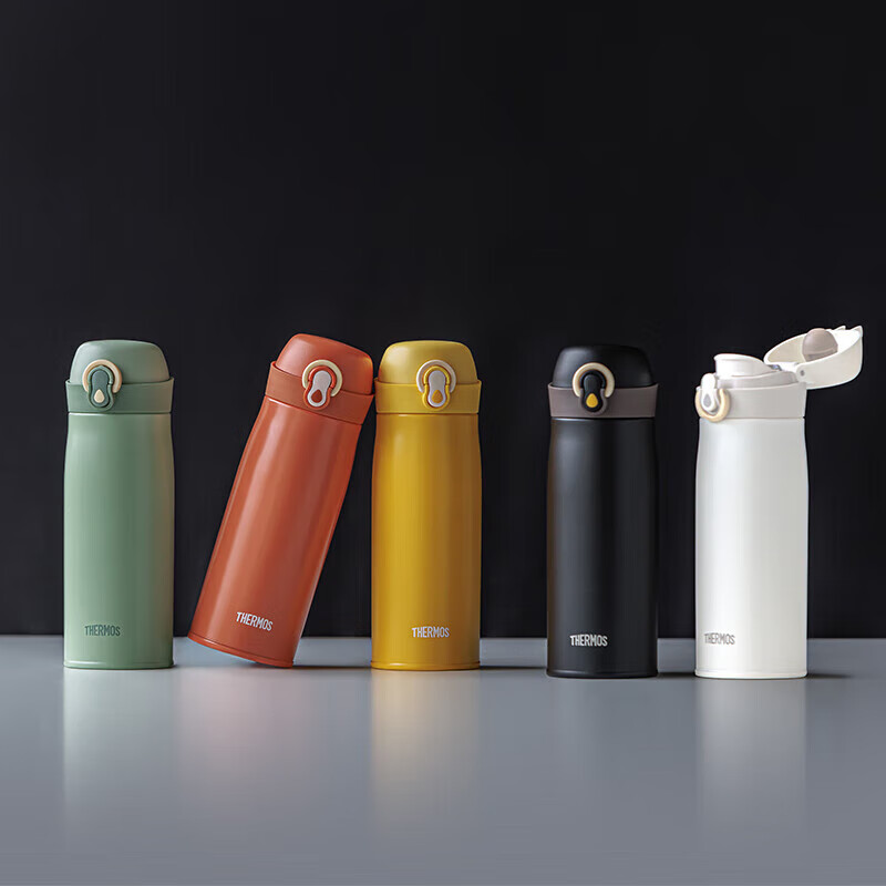 膳魔師(THERMOS) 保温杯400ml水杯高真空不锈钢学生杯子生日礼物 月牙白TCME-400S高清大图