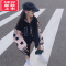 可莉允女童棒球服加厚外套2022秋冬季新款洋气时髦炸街儿童棉服毛呢夹克