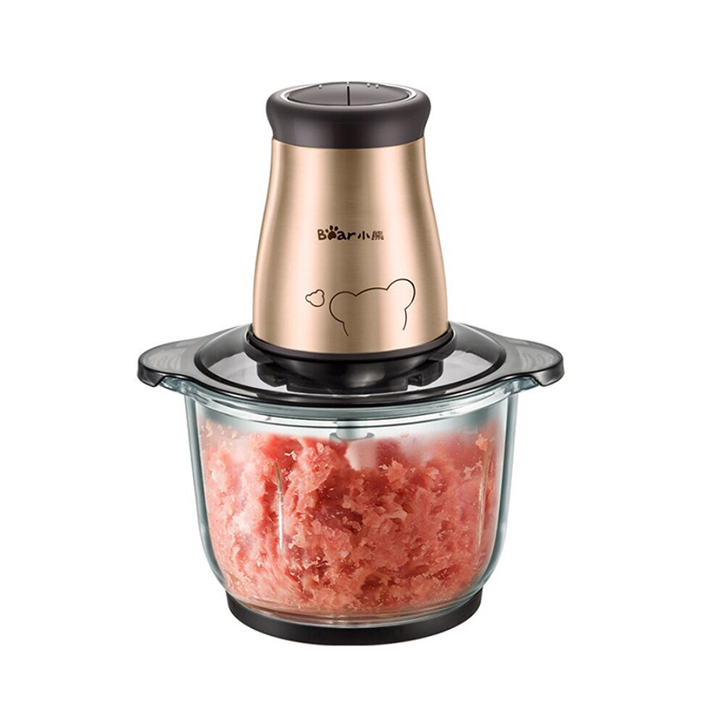小熊料理机绞肉机家用电动小型搅拌打肉馅神器切碎机辅食机多功能玫瑰