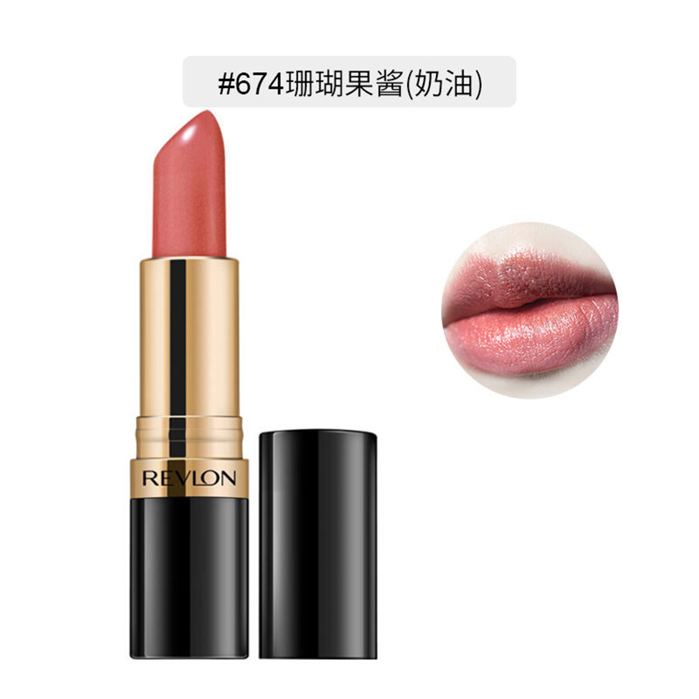 revlon露华浓丽彩持久炫亮口红42g674珊瑚果酱奶油参数