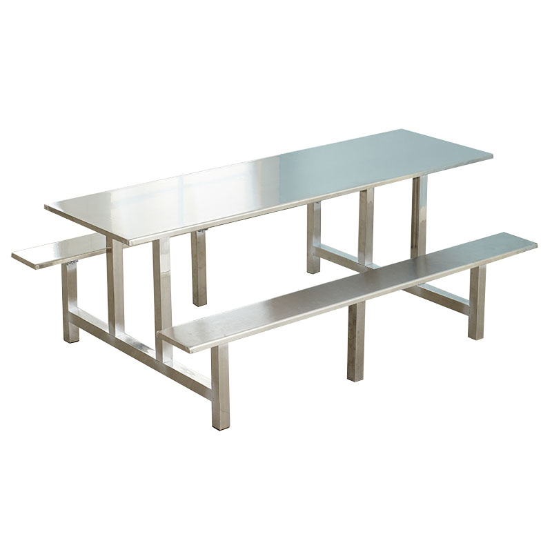 戴劲 不锈钢食堂餐桌员工连体快餐桌椅组合饭堂长方形餐桌椅 八人连体