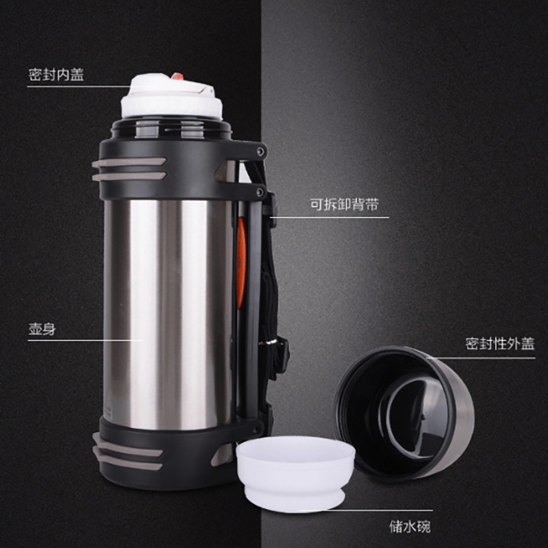 三极 TP3606 保温杯便携304不锈钢运动水壶 2000ml高清大图